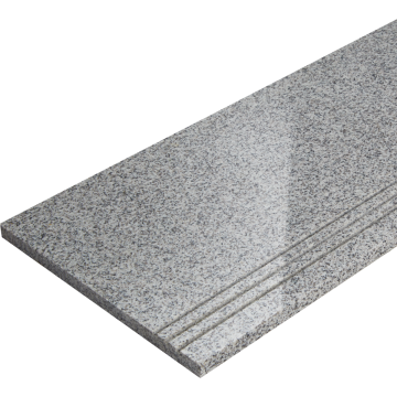 Stopień kamienny granit Grey polerowany z ryflami antypoślizgowym 150x33x2 cm