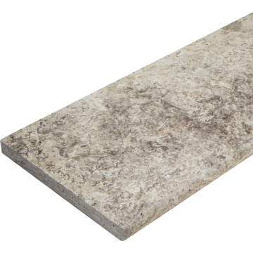 Stopień kamienny trawertyn Grey Ashes szlifowany 135x33x3 cm