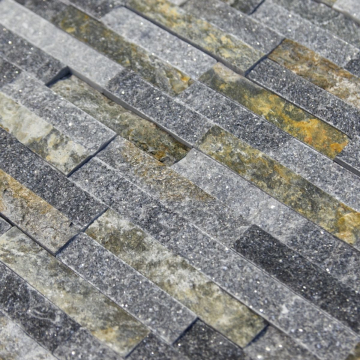 Panel kamienny marmur Stackstone Brązowo-grafitowy naturalny 36x10x0,8-1,3 cm