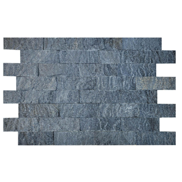 Płytka kamienna kwarcyt Black Brick naturalny 30x10x1-1,5 cm