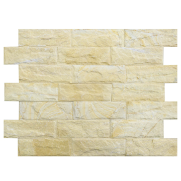 Płytka kamienna marmur Blonde Brick naturalny 30x10x1,5 cm
