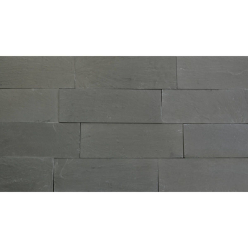 Płytka kamienna łupek Black Carbon Brick naturalny 30x10x0,8-1,3 cm