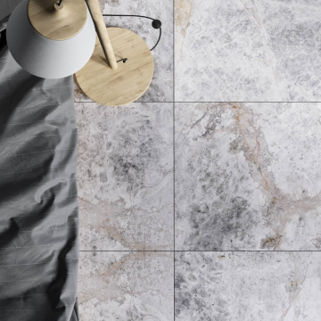 Płytka kamienna marmur Frosty Grey polerowany 61x30,5x1,2 cm